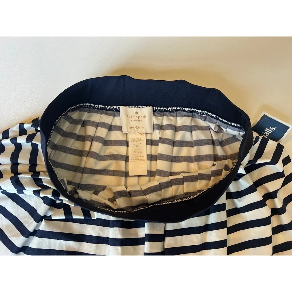Kate Spade‎ New York Striped Mini Skirt Women's Small Blue White NWT